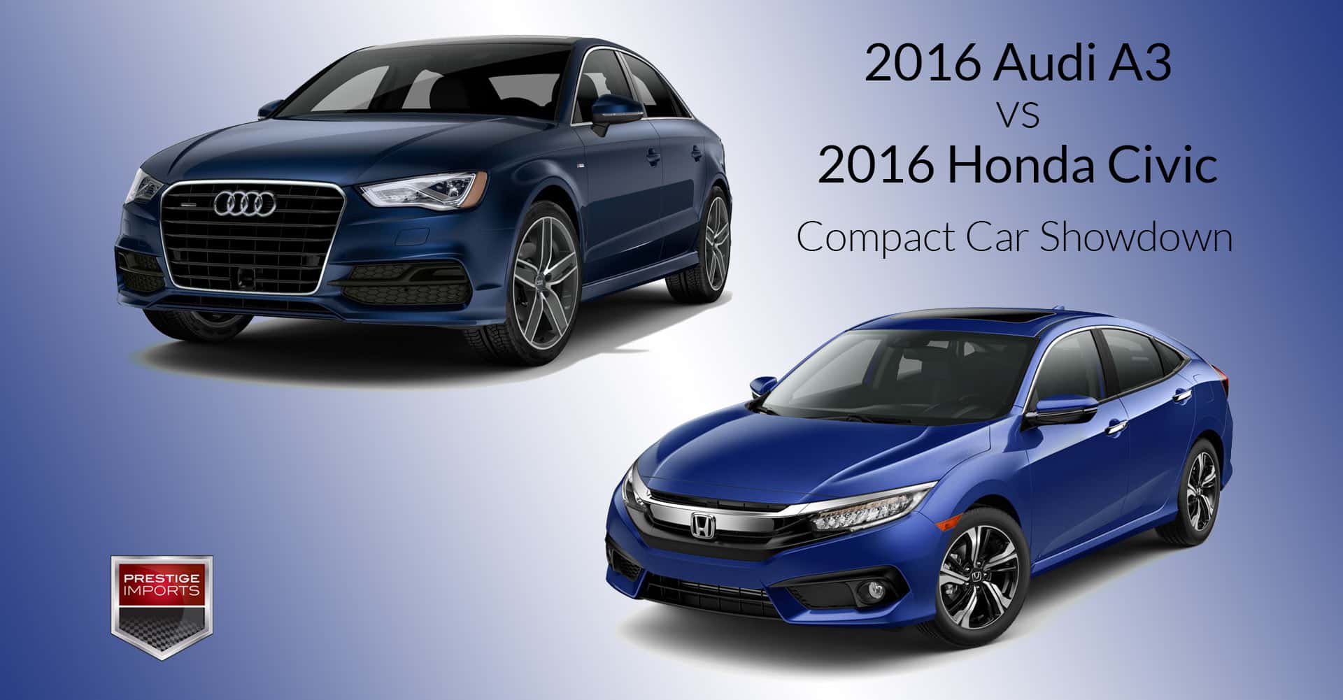 2016 Audi A3 Vs 2016 Honda Civic Compact Car Showdown Prestige Imports