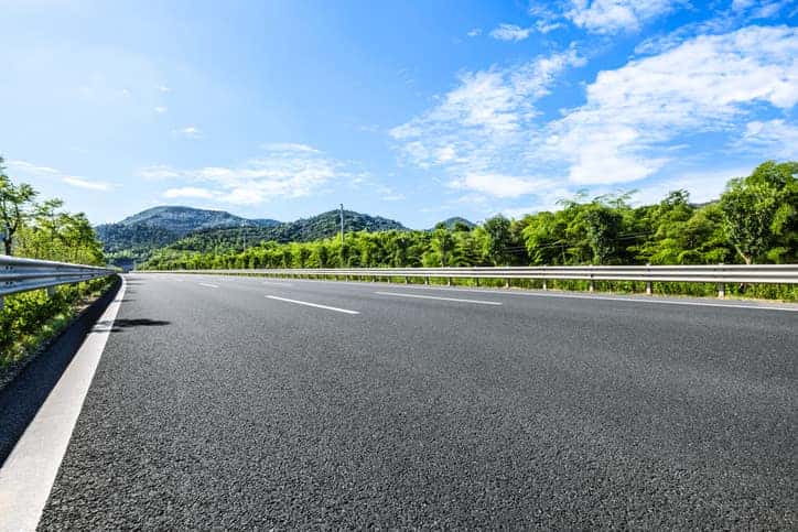 A long stretch of scenic road.