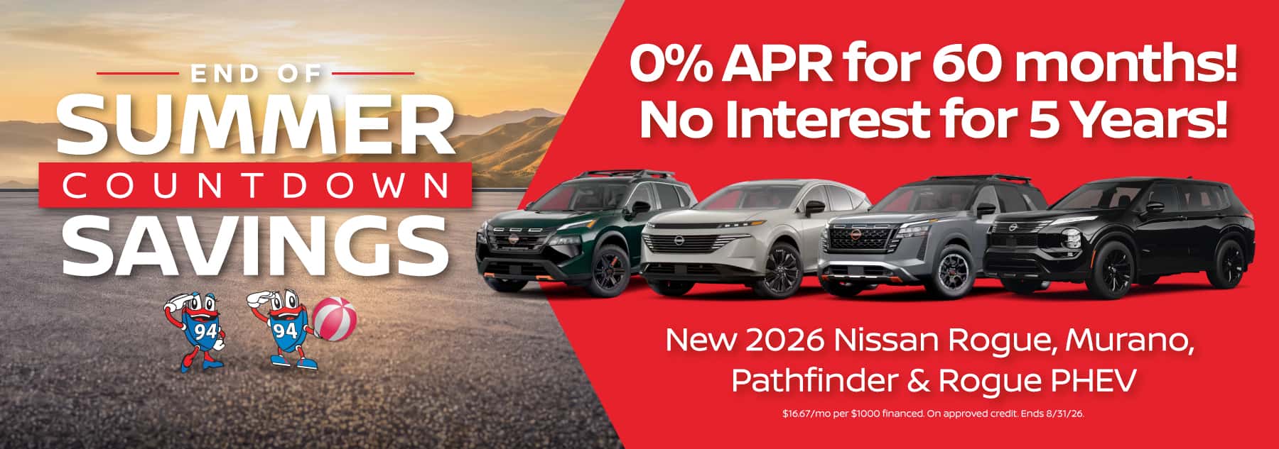 0% APR for 60 months