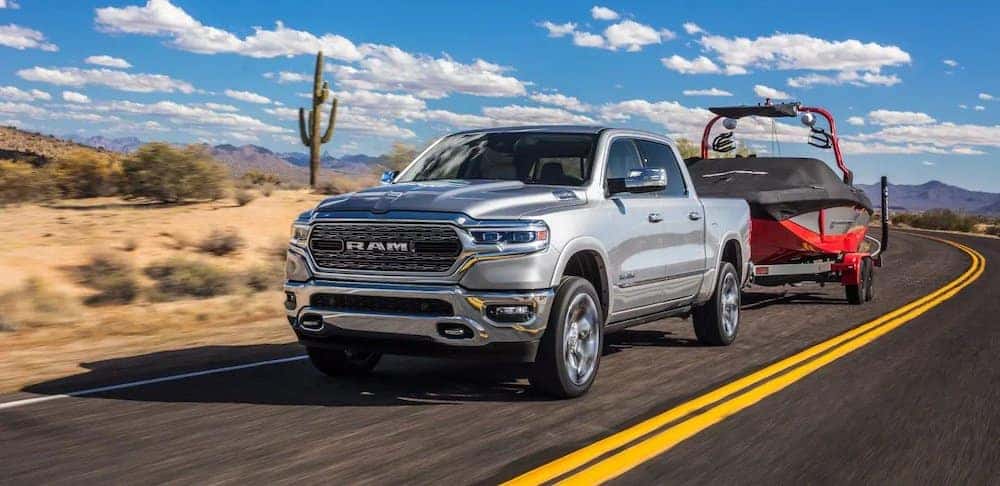 All-New 2019 Ram 1500 towing a boat