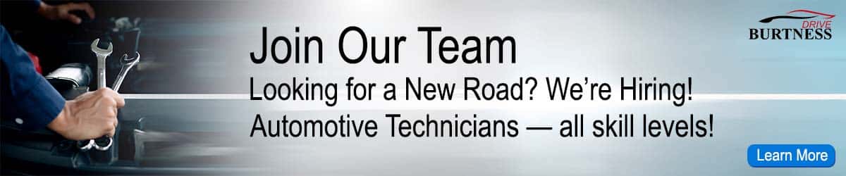 Man holding a wrench with text Join our team Looking for a new road? now hiring automotive technicians