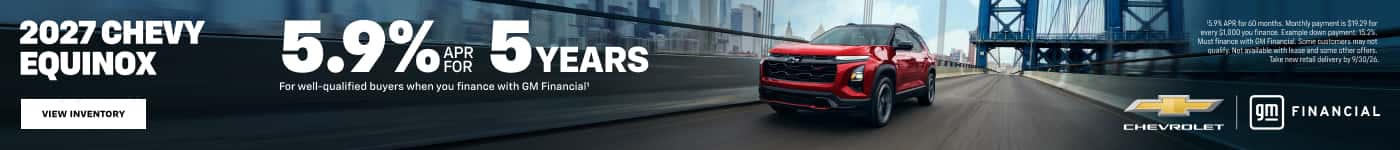 2027 CHEVY EQUINOX VIRWNVENTORY 5.9% 5 YEARS