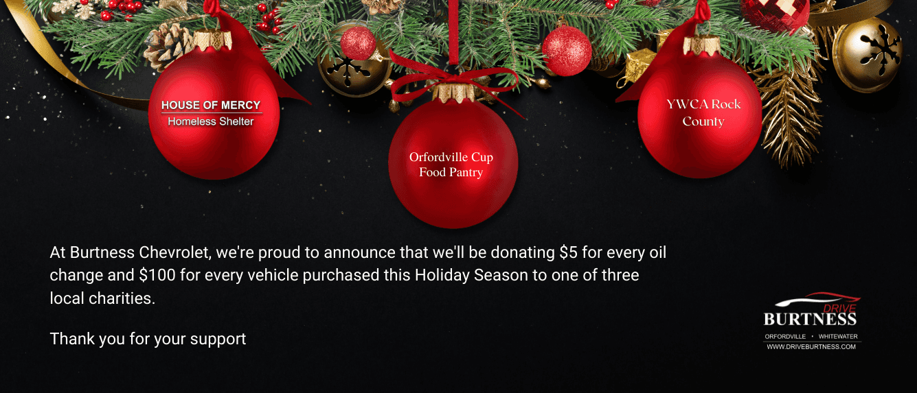 $5 donation for Oil change,$100 donation for vehicle purchase goes to one of three YWCA - House of Mercy - Orfordville CUP