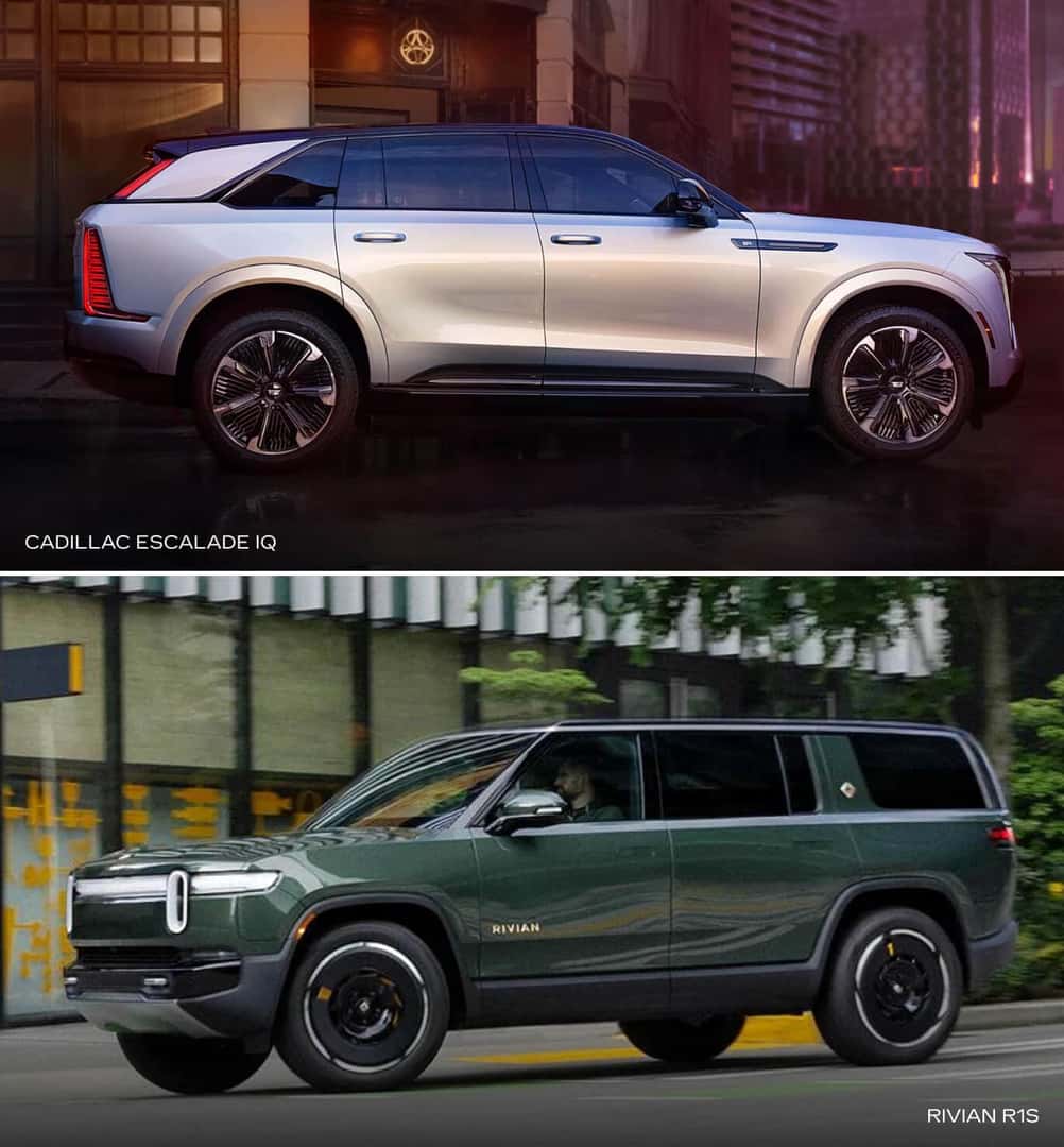Cadillac Escalade IQ vs. Rivian R1S Specs and Performance