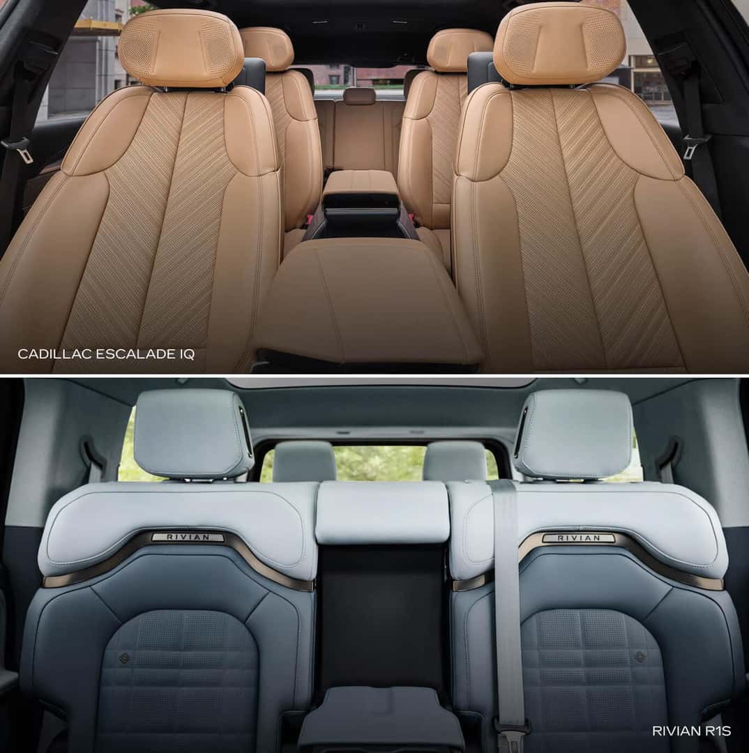 Cadillac Escalade IQ vs. Rivian R1S Cargo Space and Dimensions