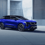 A blue Cadillac Optiq