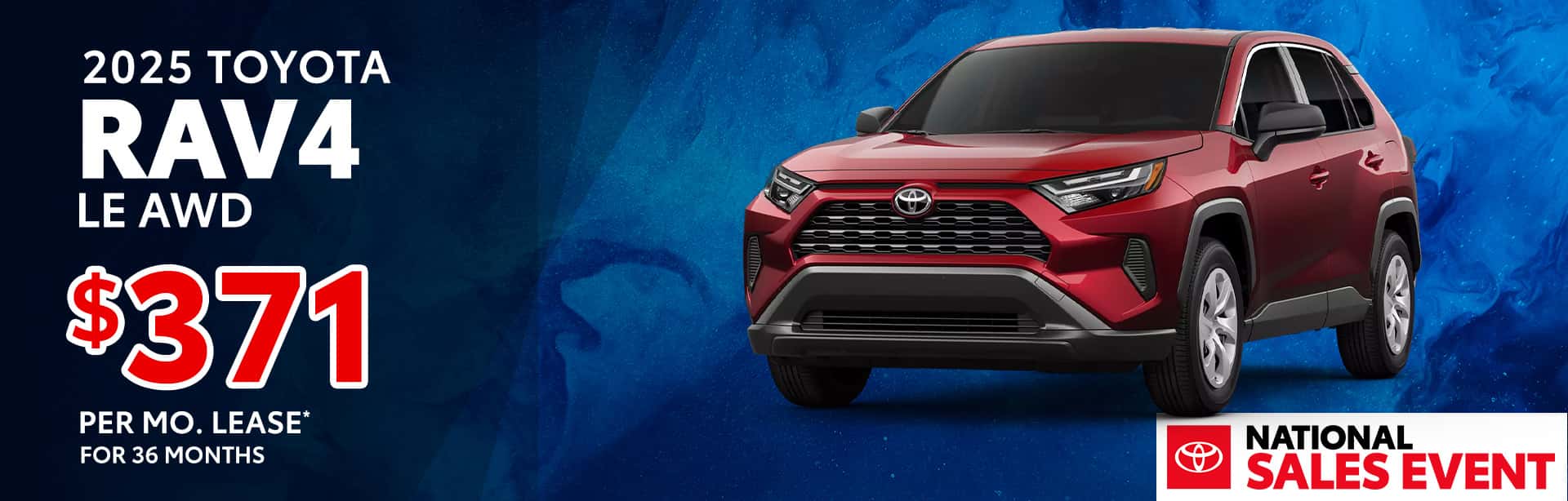Best Lease offer on a new 2025 Toyota RAV4 near Shelbyville, Indiana