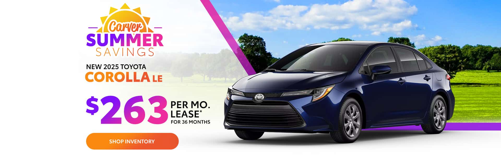 Lease Offer on a new Toyota Corolla near Greenwood, Indiana
