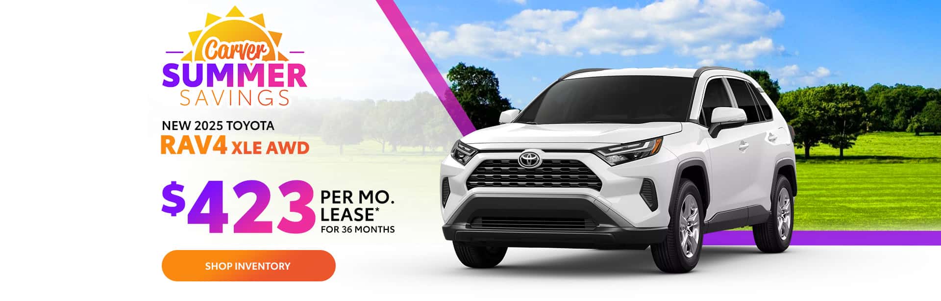 Best Lease offer on a new 2025 Toyota RAV4 near Shelbyville, Indiana