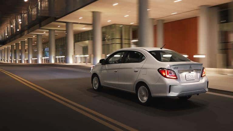 2021 Mitsubishi Mirage G4 driving in the night on road
