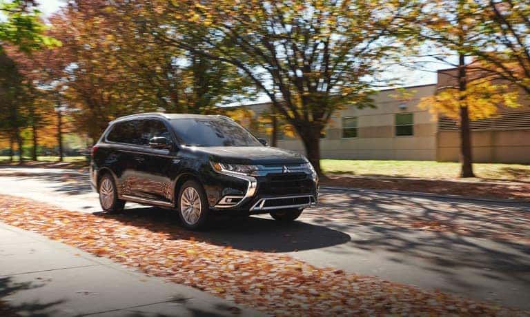 2021 Mitsubishi Outlander Sport Driving Fall Trees