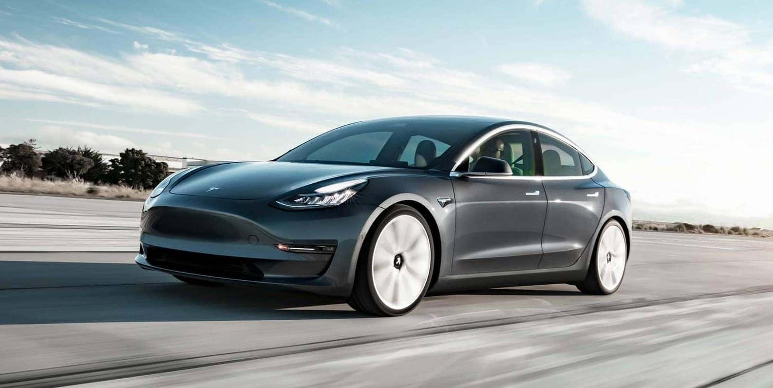 A black Tesla Model S