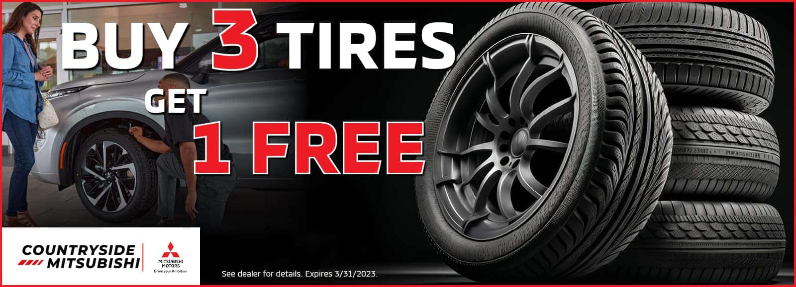 Buy 3 tires get 1 free