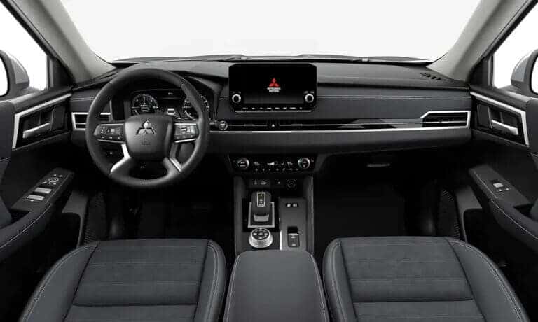 2023 Mitsubishi Outlander PHEV Black synthetic leather seating