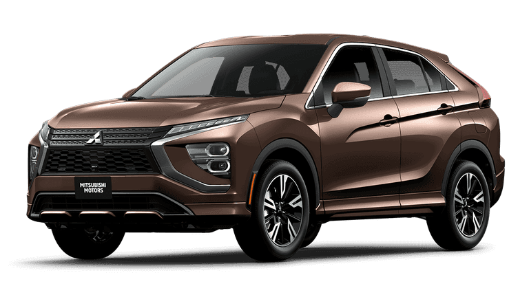 Set Di 4 Tappetini Auto Per Mitsubishi Eclipse Cross Hybrid (2021-2024) – Colore Nero Con Bordo Marrone, Antiscivolo E Facili Da Pulire