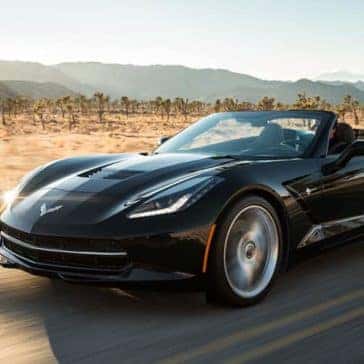 2018 Chevy Corvette Exterior driving in the desert