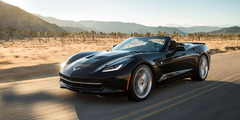2018 Chevy Corvette Exterior driving in the desert