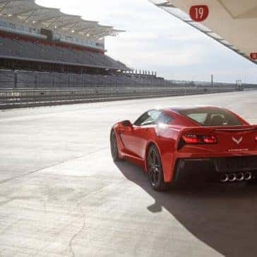 2018 Chevy Corvette Exterior parked on a racetrack