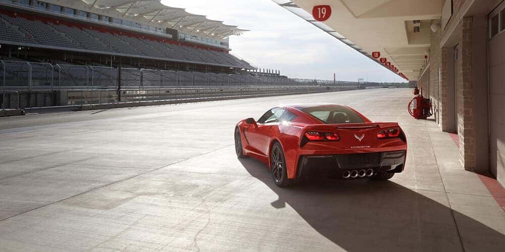 2018 Chevy Corvette Exterior parked on a racetrack