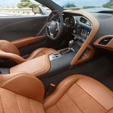 2018 Chevy Corvette Interior brown leather