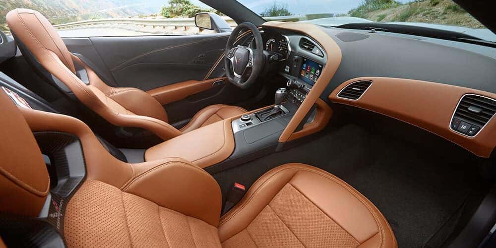 2018 Chevy Corvette Interior brown leather