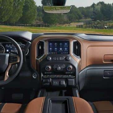 2020 Chevrolet Silverado Interior Front Seating and Dashboard
