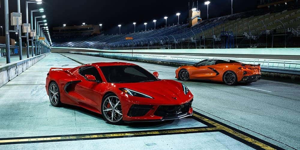 2020 Chevy Corvette Pair On Track