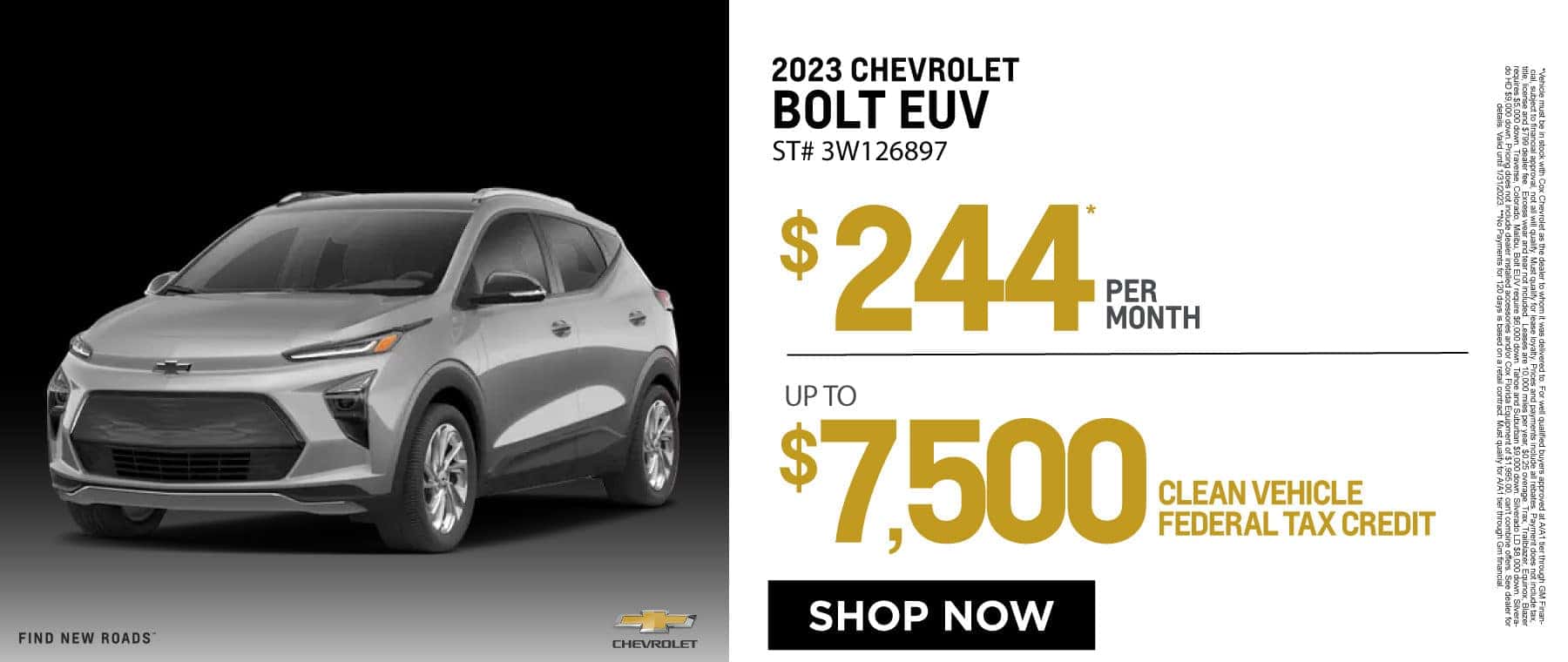 2023 Chevrolet Bolt EUV $244 Per Month - Up to $7,500 Clean Vehicle Federal Tax Credit - Shop Now