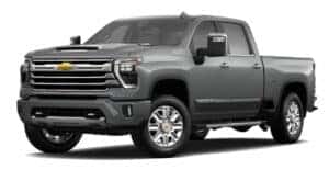A grey 2024 Chevy SIlverado 3500 HD High Country is angled left.