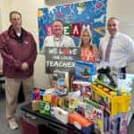 Pictured: (l to r) David Scott, Principal John Doyle, Ginny Summerlin, Bruce Moss