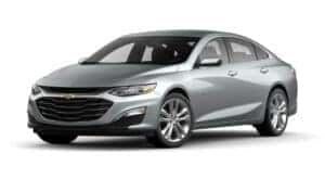 A silver 2024 Chevy Malibu 2LT is angled left.