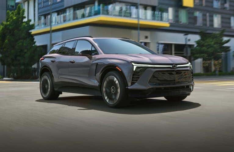 Chevy Blazer EV driving in the city