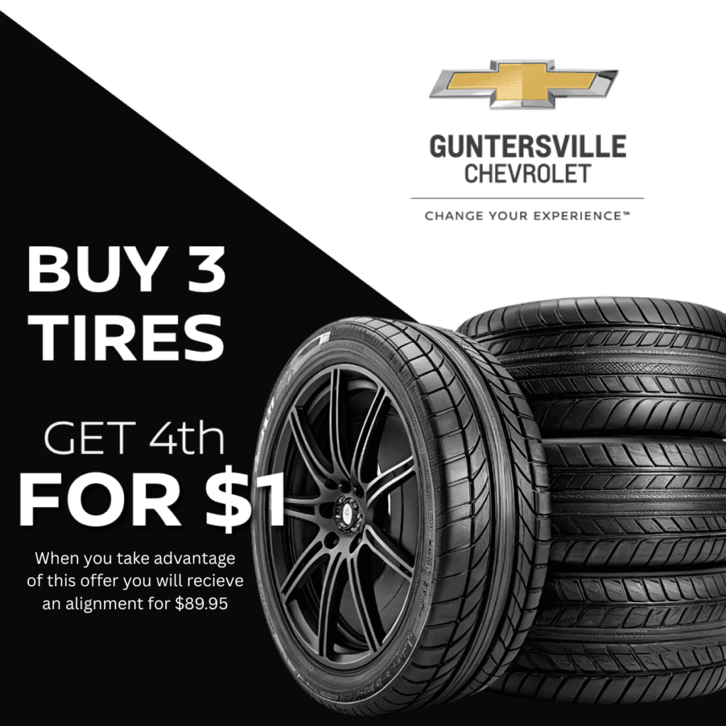 Buy 3 Tires Get 4th for $1!