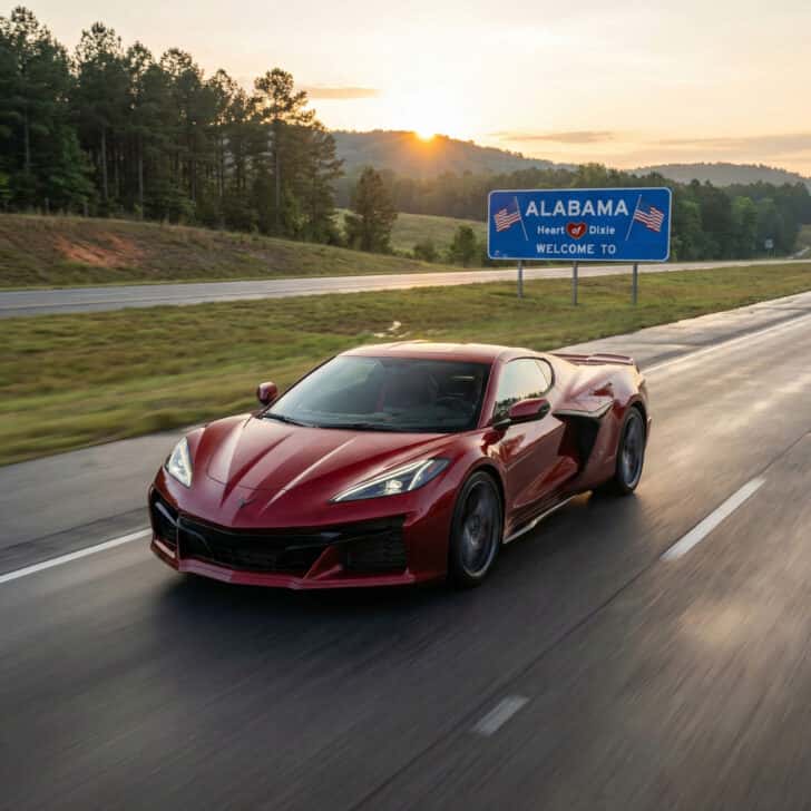 2026 Chevrolet Corvette on Alabama Highway