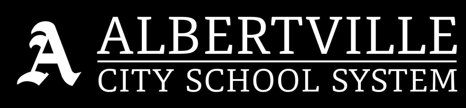 Albertville City School System "A" logo black and white