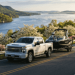 Chevrolet Silverado towing a boat