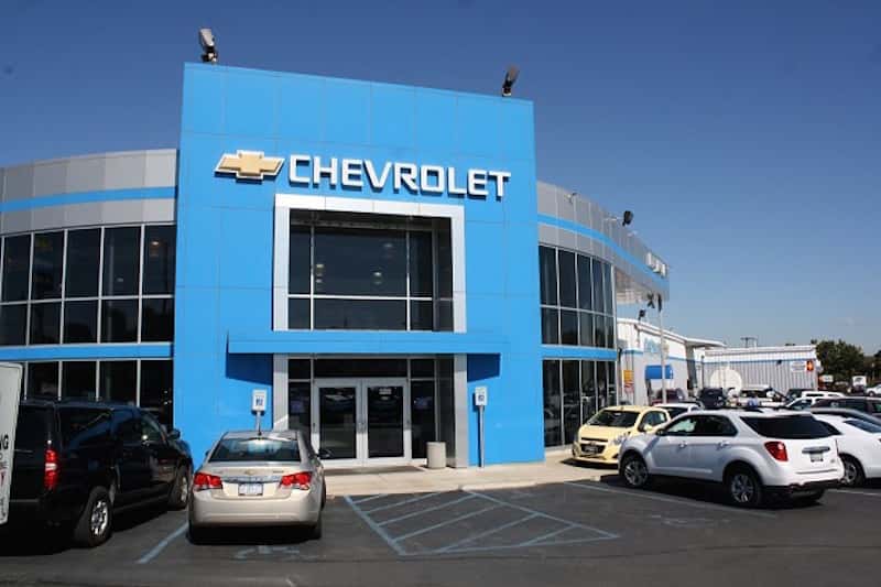 Exterior view of a Chevy dealership in Albany, NY