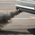 Black smoke coming out of a vehicle's exhaust