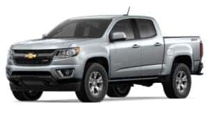 A silver 2016 Chevy Colorado Z71 is angled left.