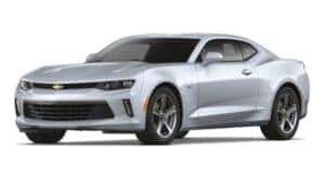 A silver 2016 Chevy Camaro 2LT is angled left.