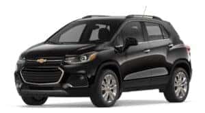 A black 2017 Chevy Trax 1LZ is angled left.