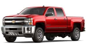 A red 2018 Chevy Silverado 2500 HD Z71 is angled left.