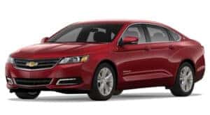 A red 2018 Chevy Impala is angled left.