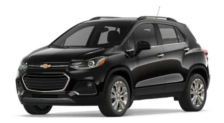A black 2020 Chevy Trax 1LZ is angled left.