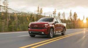 When searching for 'Albany car dealerships,' Albany, NY has great options like this red 2020 Chevy Silverado.