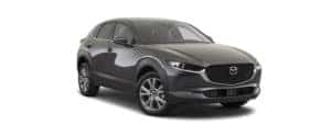 A grey 2020 Mazda CX-30 is facing right.