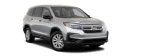 A silver 2020 Honda Pilot is facing right.