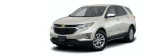 A silver 2021 Chevy Equinox is angled left.