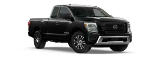 Black 2021 Nissan Titan angled right