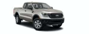 A silver 2022 Ford Ranger is angled right.